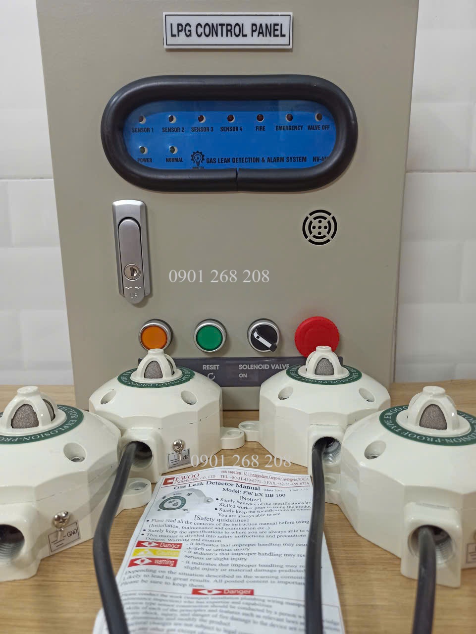 tu bao ro gas dieu khien 4 kenh dau do Ewoo EW EXIIB 100